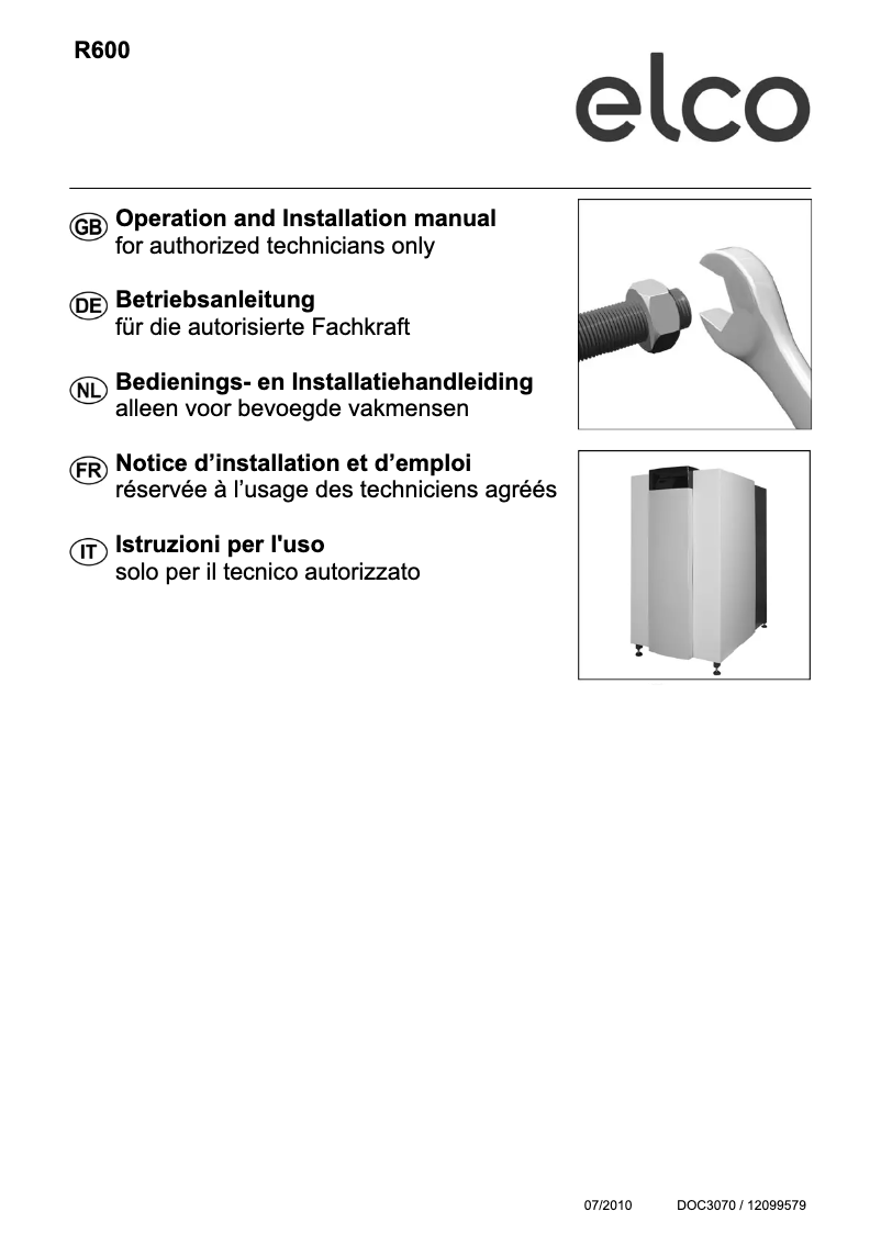 First page image of the manual for R600