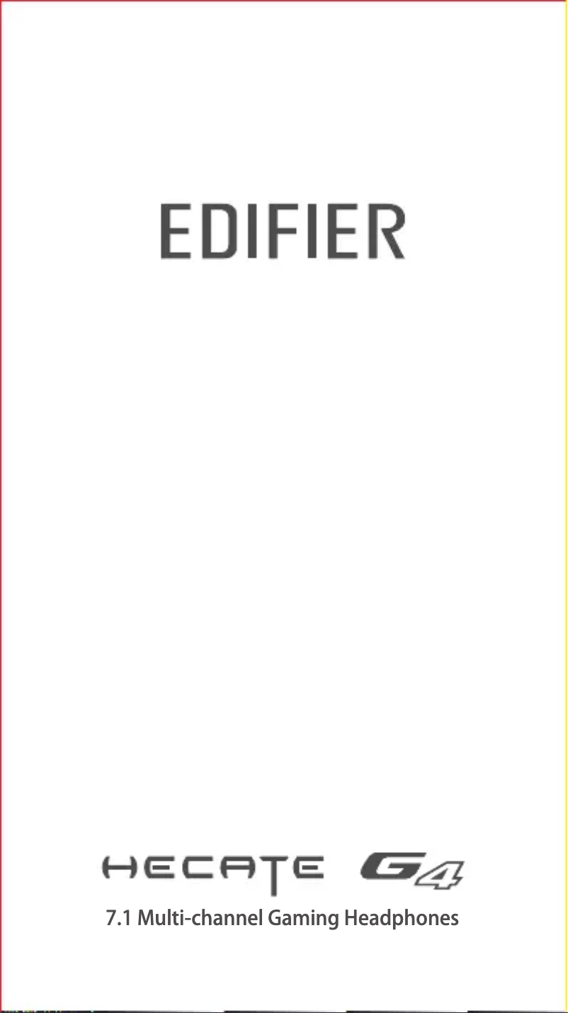 Page 1 of the manual User Manual Edifier G4
