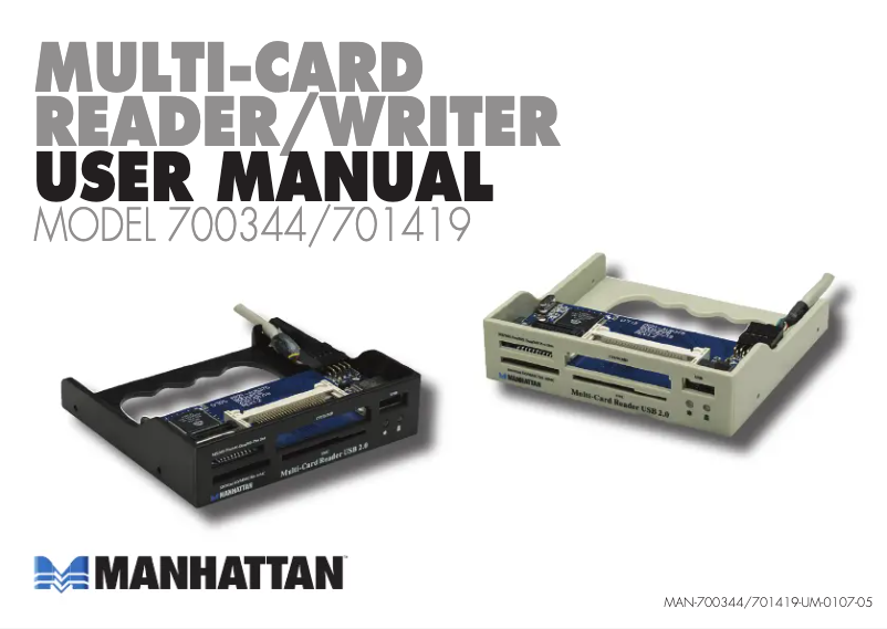 Page 1 of the manual User Manual Manhattan 701419