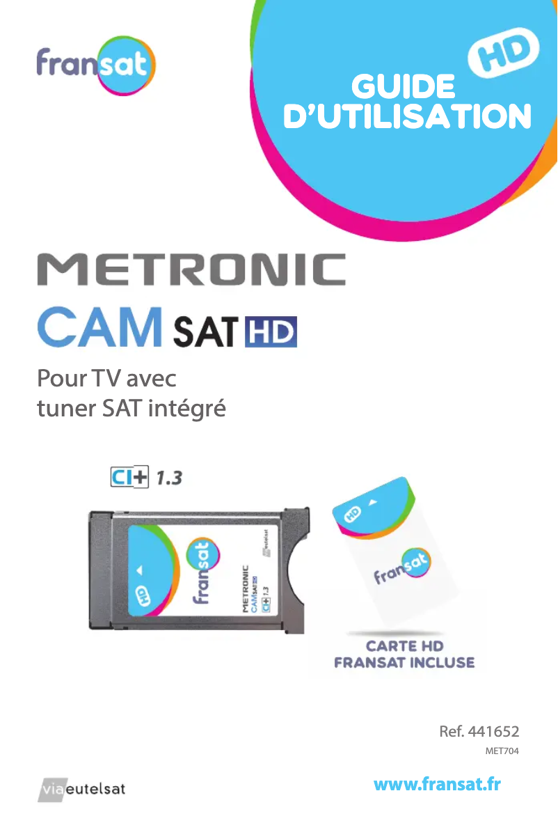 Page 1 of the manual User Manual Metronic Camsat HD 441652