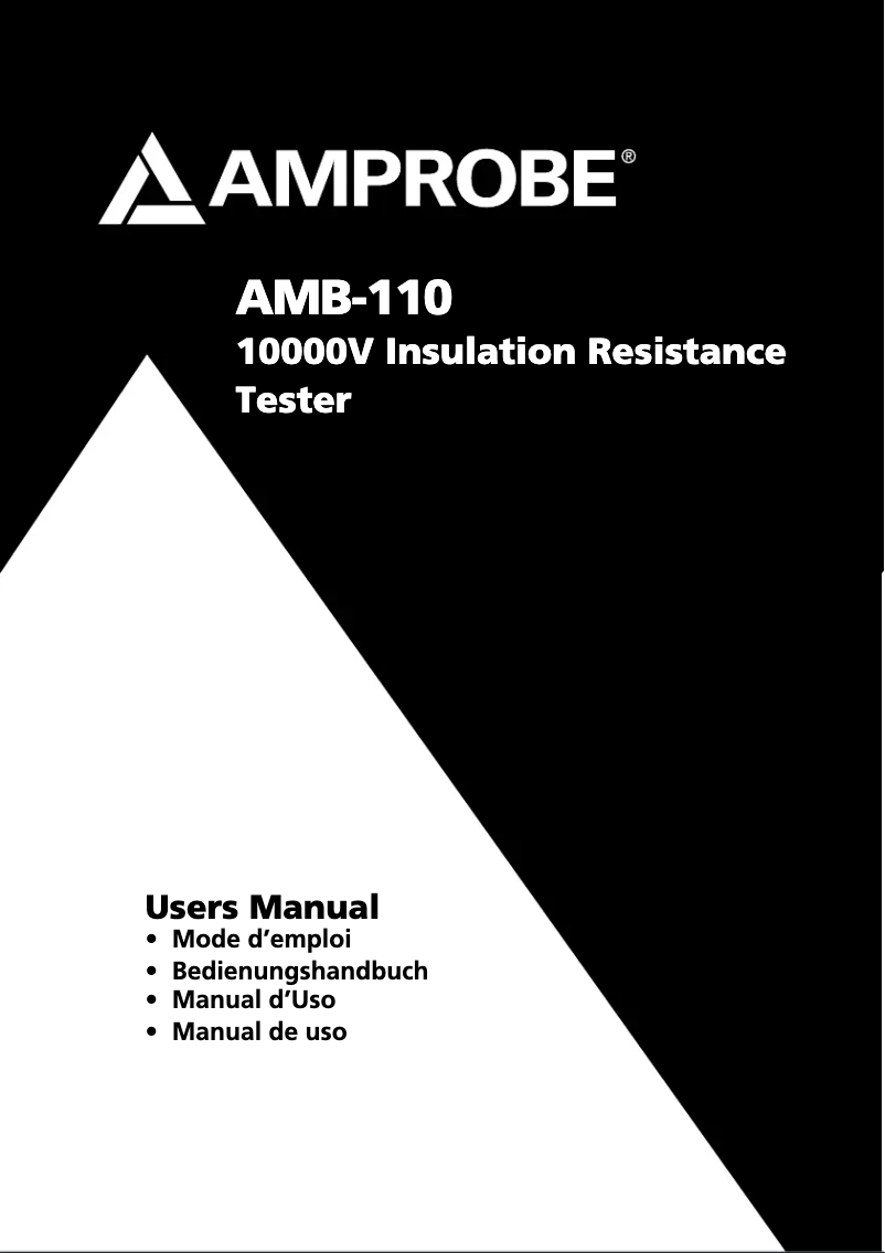 First page image of the manual for AMB-110