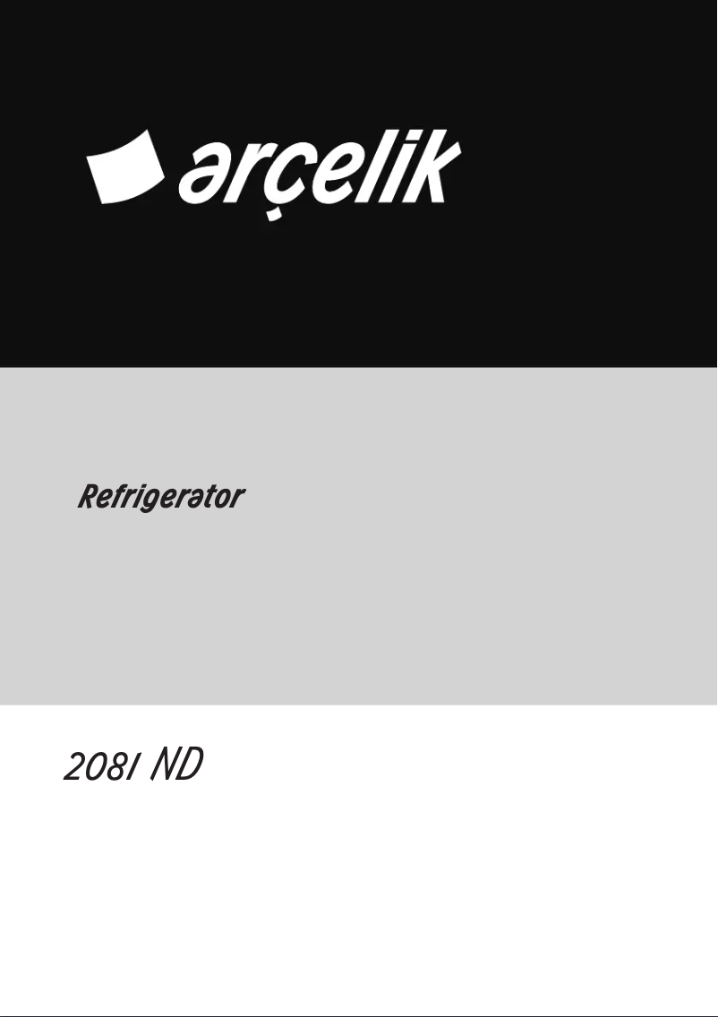 Page 1 of the manual User Manual Arçelik 2081 ND