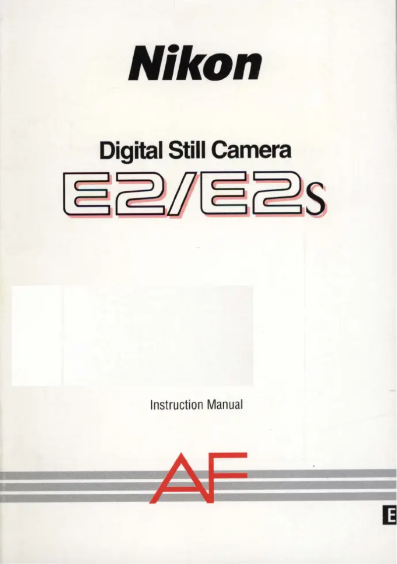 First page image of the manual for E2s