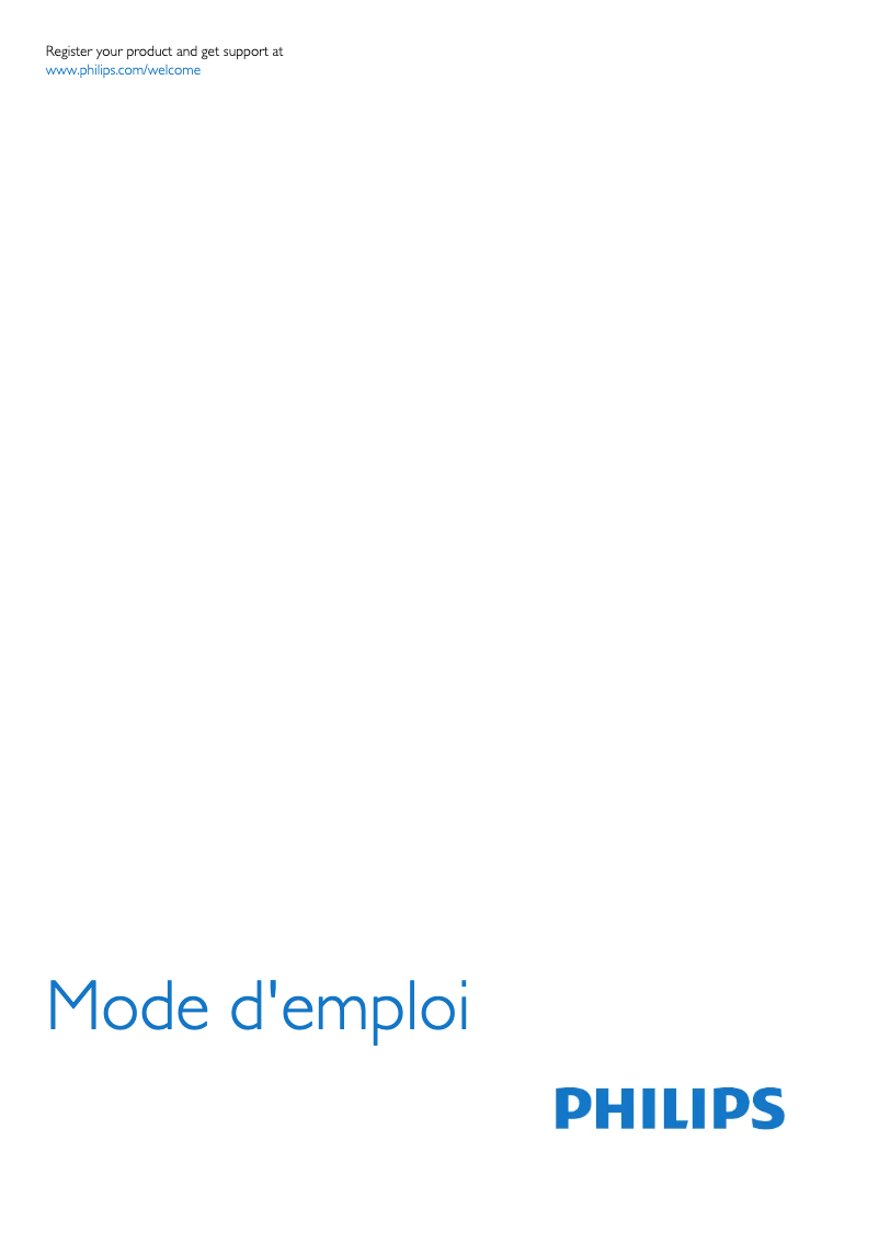 First page image of the manual for 55PFS7189