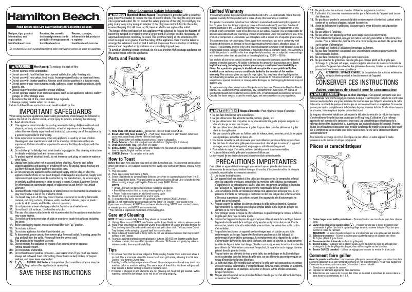 Image de la première page du manuel de l'appareil 22997F