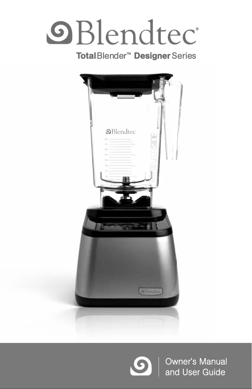Page 1 de la notice Manuel utilisateur Blendtec Designer Series