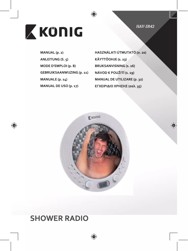 Page 1 of the manual User Manual Konig HAV-SR42