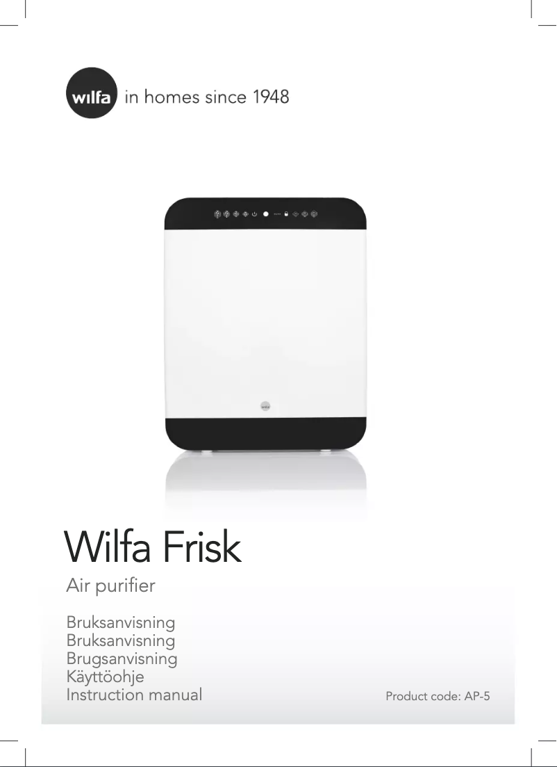 Page 1 of the manual User Manual Wilfa Frisk AP-5