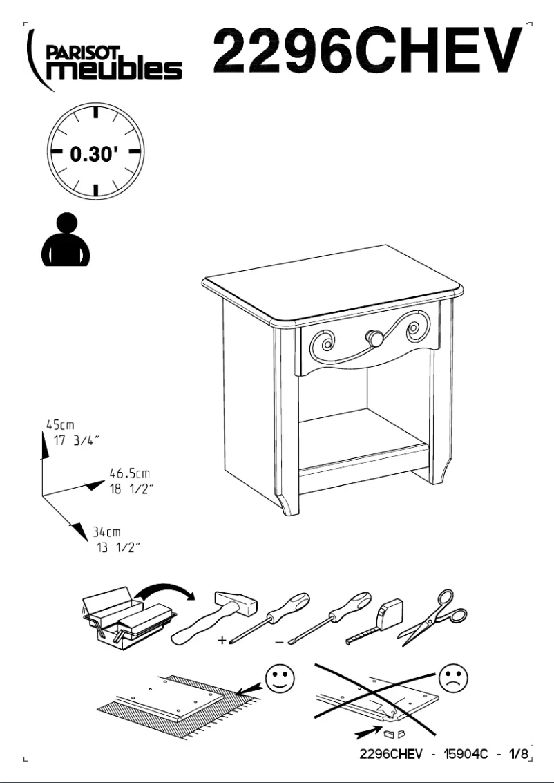 First page image of the manual for Alice 2296CHEV