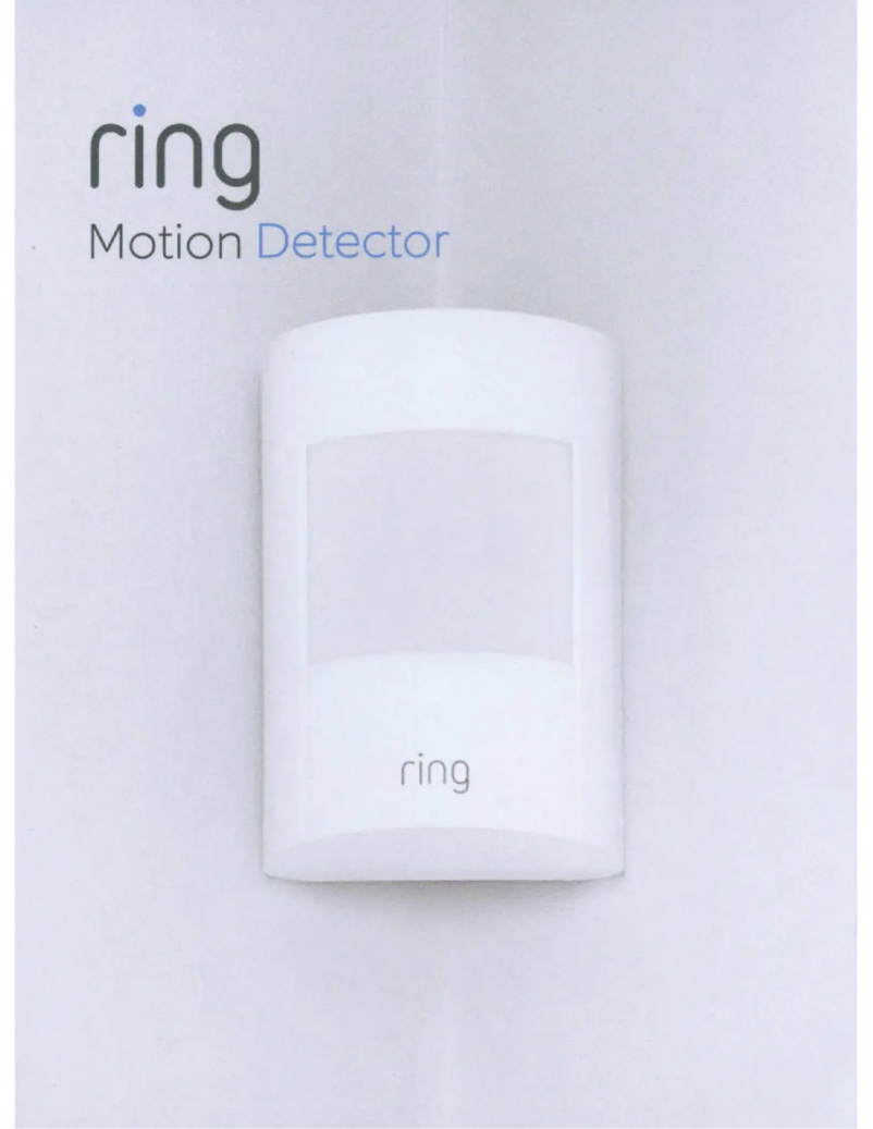 Page 1 of the manual User Manual Ring Motion Detector