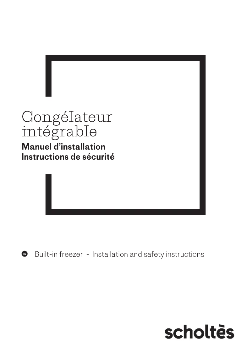 First page image of the manual for SORF1197F