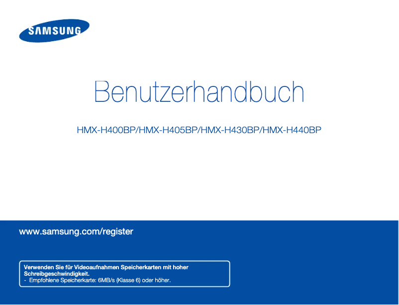 First page image of the manual for HMX-H440