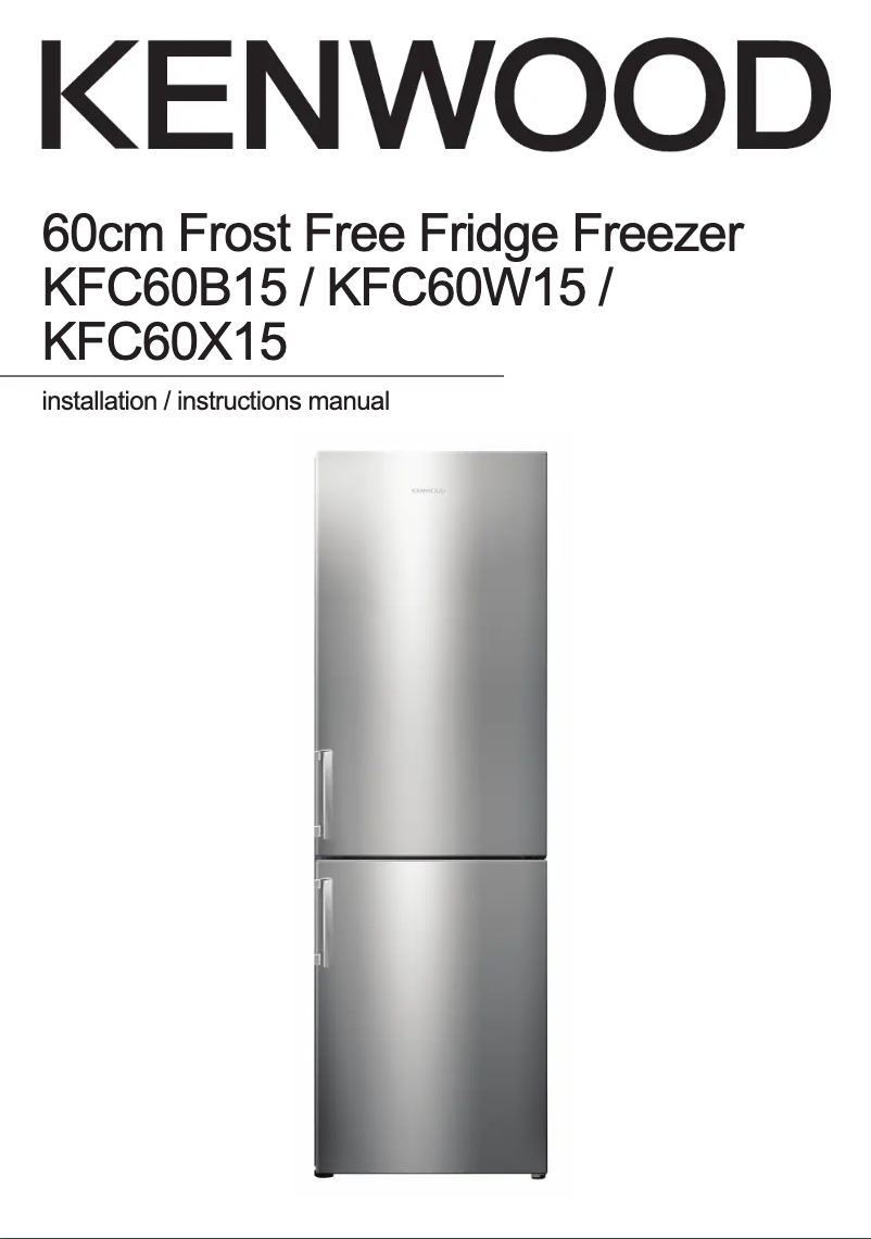 First page image of the manual for KFC60B15