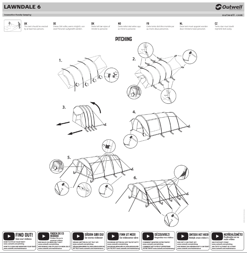 Page 1 of the manual Installation Guide Outwell Lawndale 6