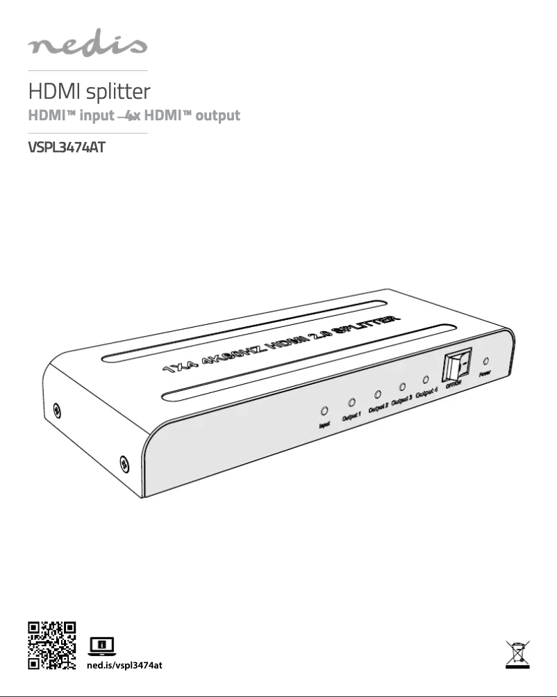 First page image of the manual for VSPL3474AT