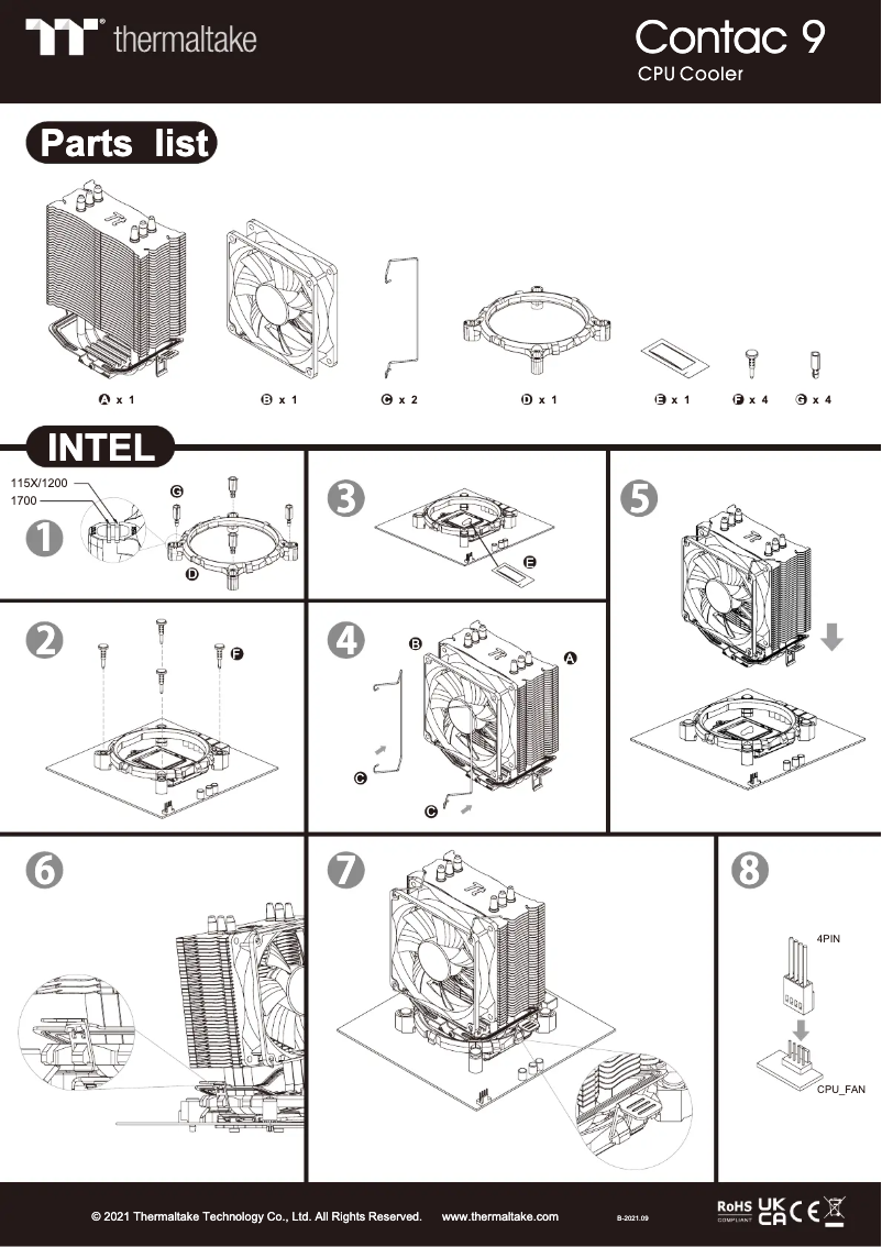 Page 1 of the manual User Manual Thermaltake Contac 9