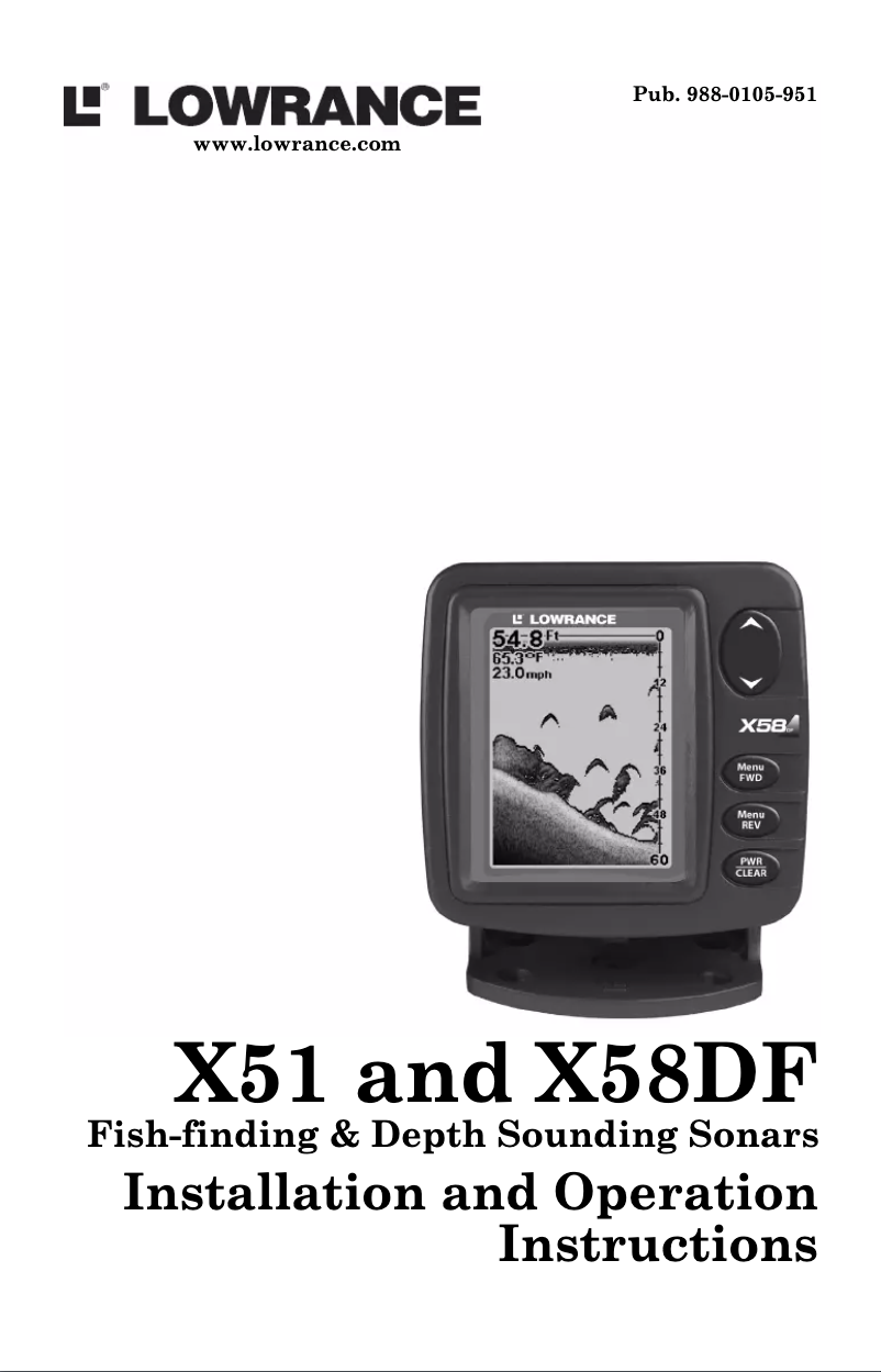 First page image of the manual for X58DF