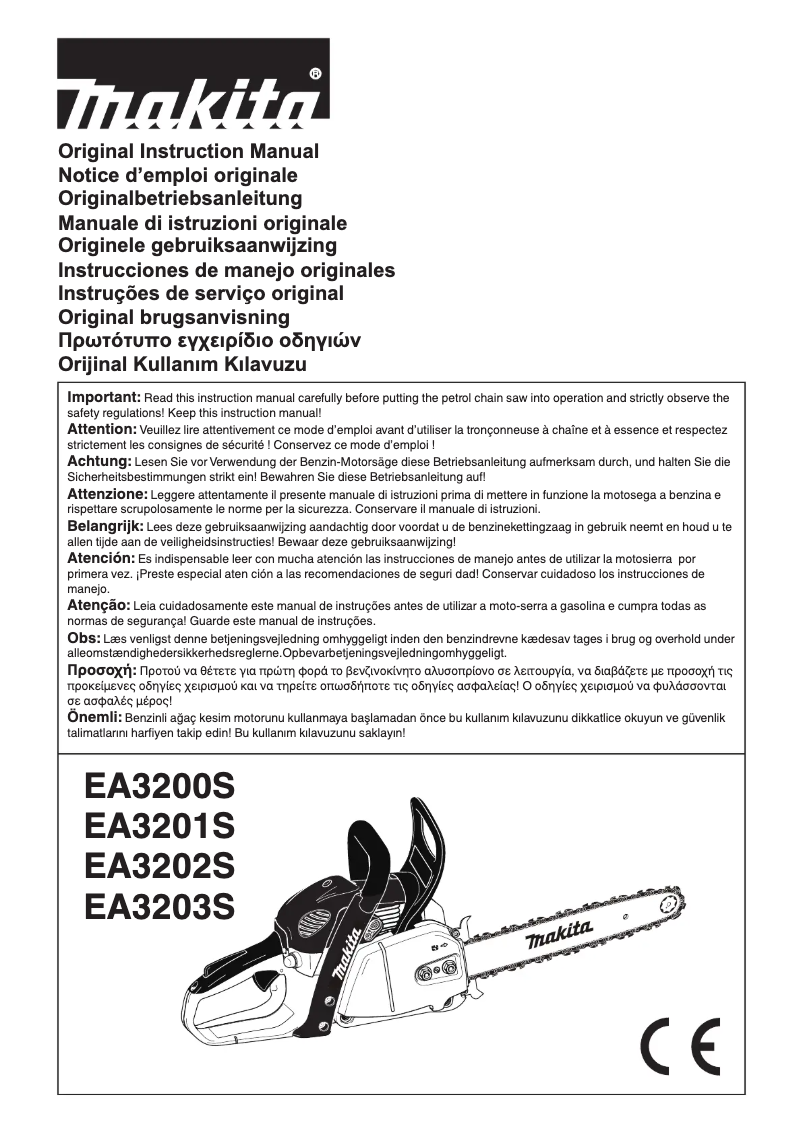 Page 1 of the manual User Manual Makita EA3201S35A