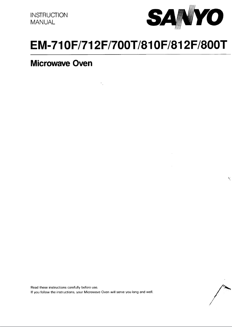 First page image of the manual for EM-800T