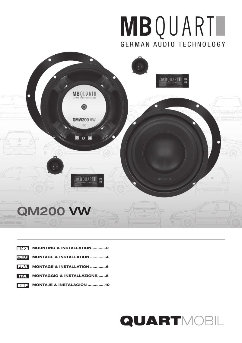 First page image of the manual for QM200 VW
