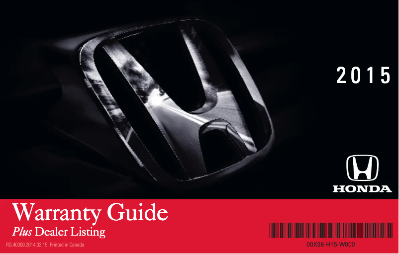 First page image of the manual for Accord Coupe (2015)