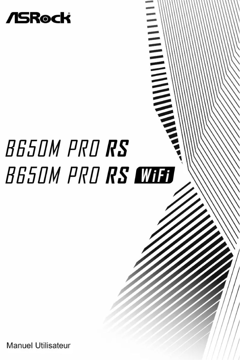 Image de la première page du manuel de l'appareil B650M Pro RS