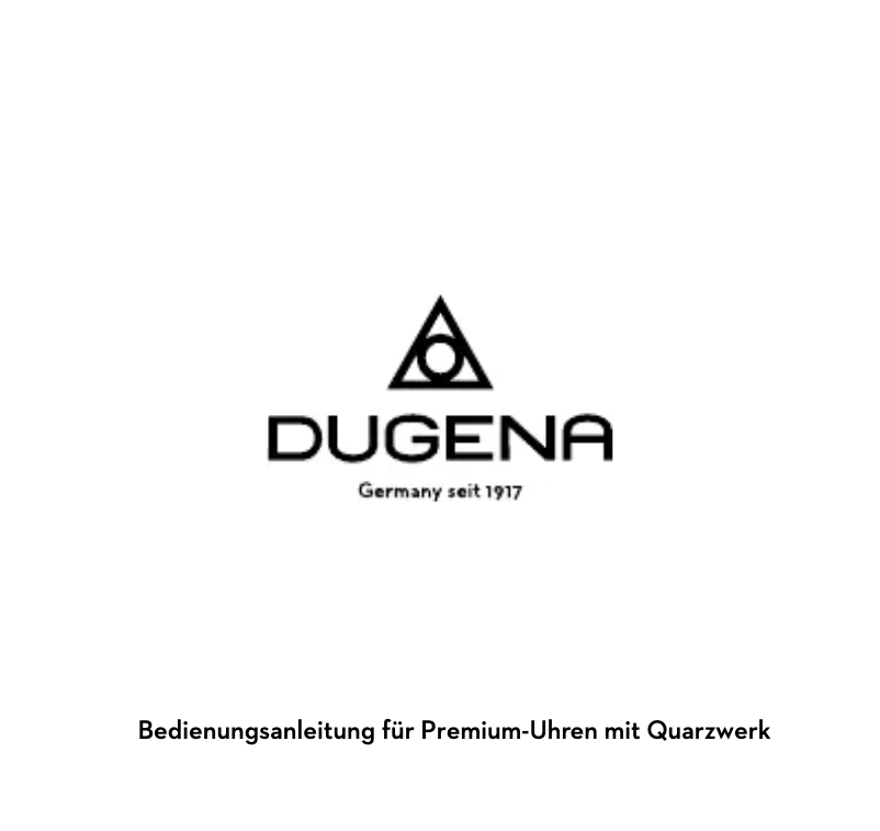 Page 1 of the manual User Manual Dugena Sigma