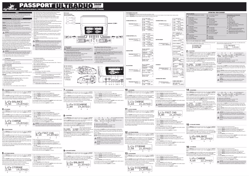 First page image of the manual for DYN4300