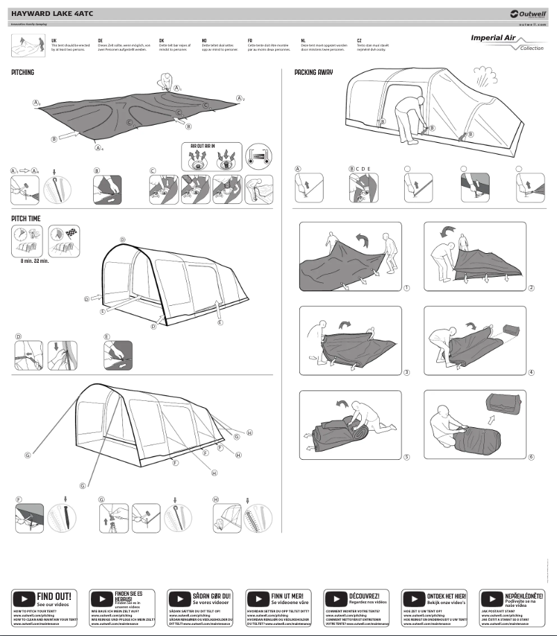 Page 1 of the manual Instruction Manual Outwell Hayward Lake 4ATC