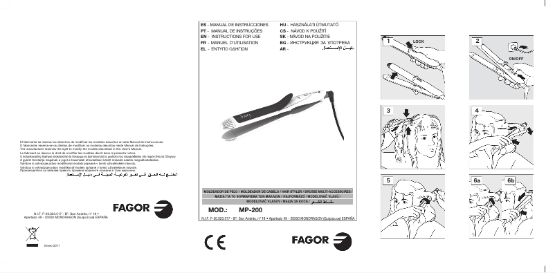 Page 1 of the manual User Manual Fagor MP-200
