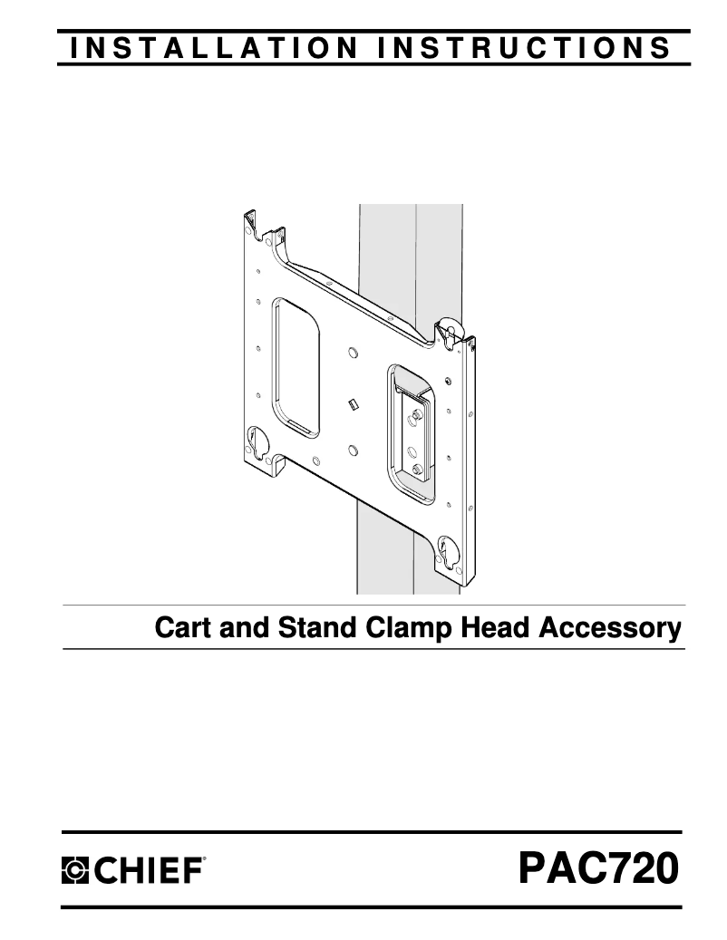 Image de la première page du manuel de l'appareil PAC720