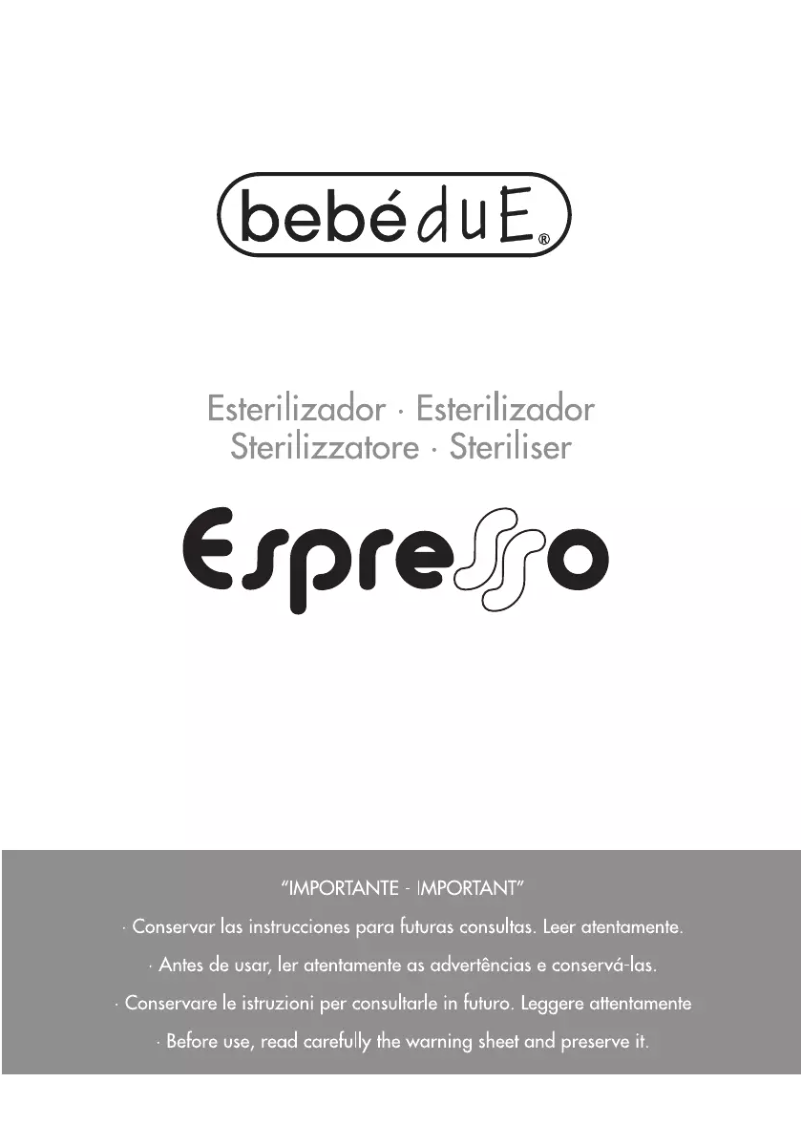 Page 1 of the manual User Manual Bebé Due Espresso