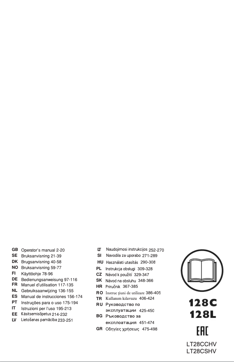 Page 1 of the manual User Manual Husqvarna TS 138