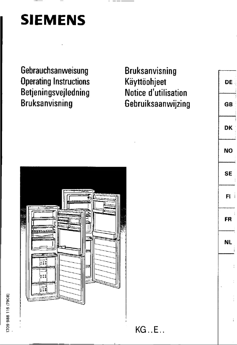 Page 1 of the manual User Manual Siemens KG32E20