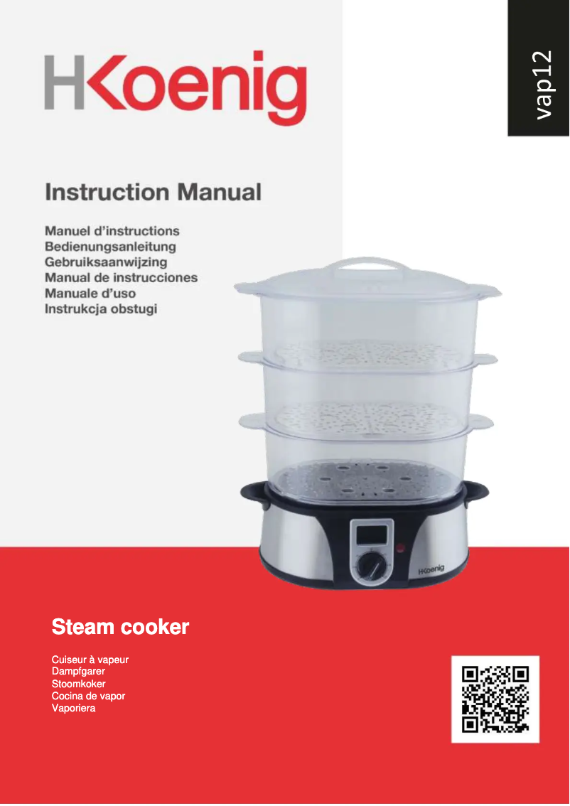 Page 1 of the manual User Manual H.Koenig VAP12