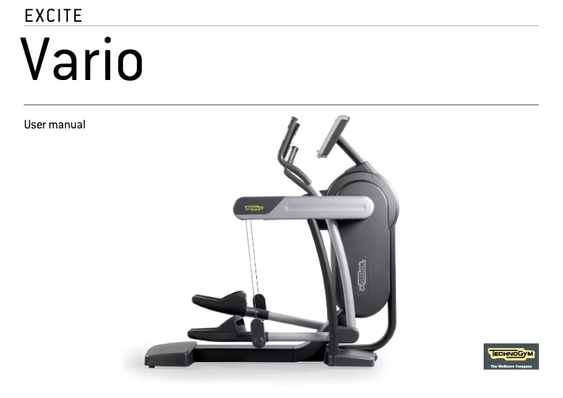 First page image of the manual for Excite Vario