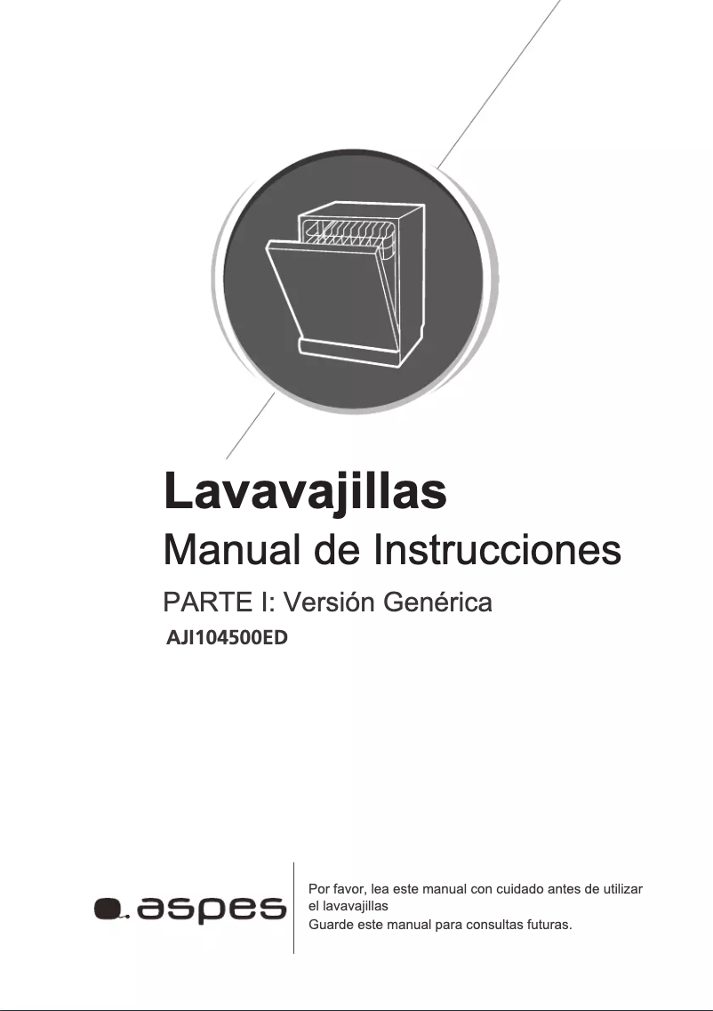 Page 1 of the manual User Manual Aspes AJI104500ED