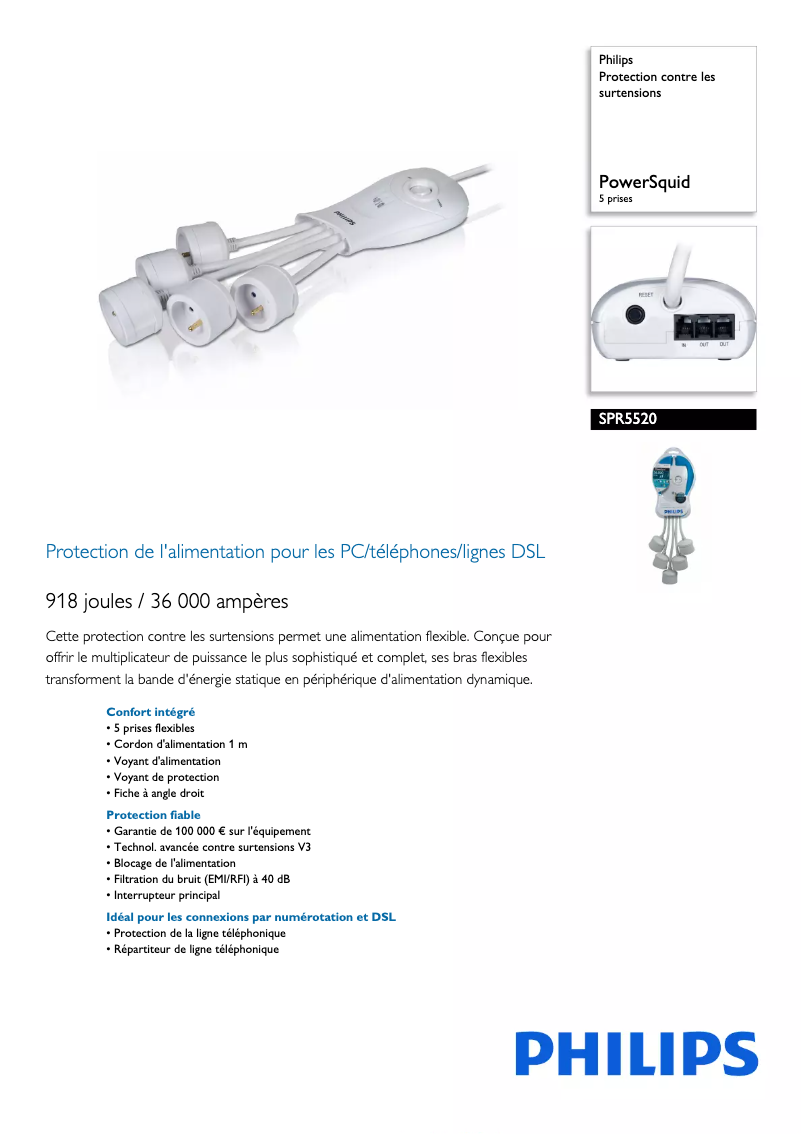 First page image of the manual for SPR5520
