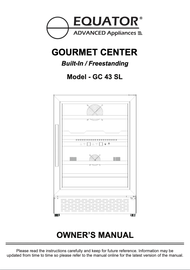 First page image of the manual for GC43SL