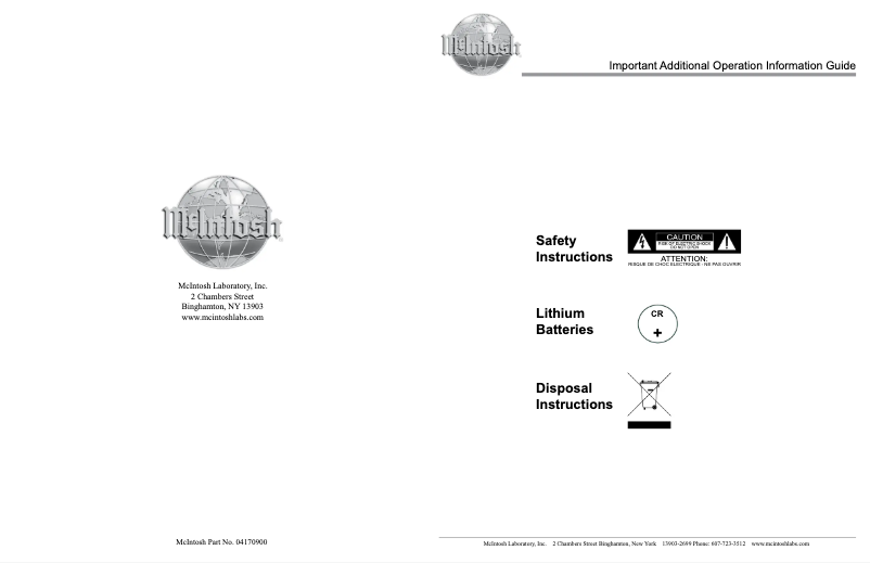 First page image of the manual for MAC7200