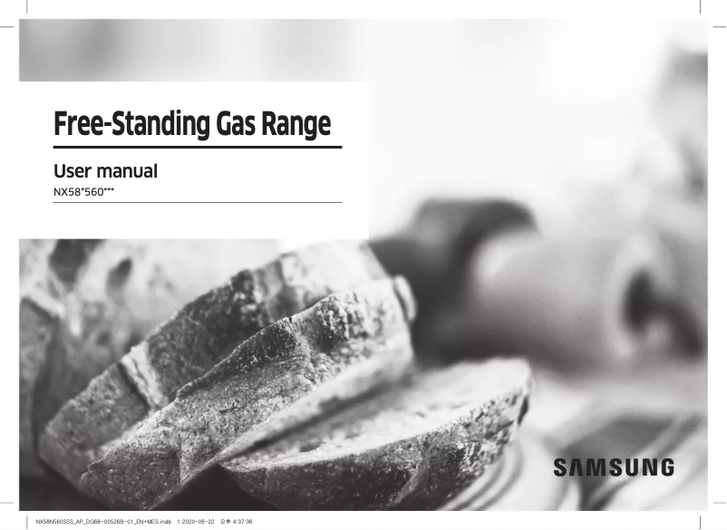 First page image of the manual for NX58N5605SS