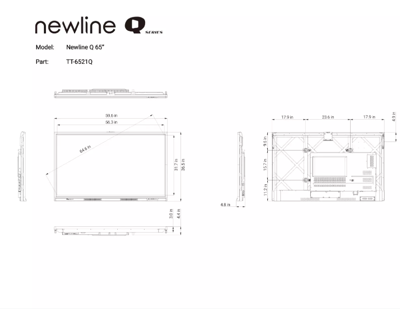 Page 1 of the manual Technical Drawing Newline TT-5521Q