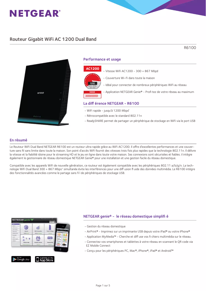 First page image of the manual for R6100-100PES
