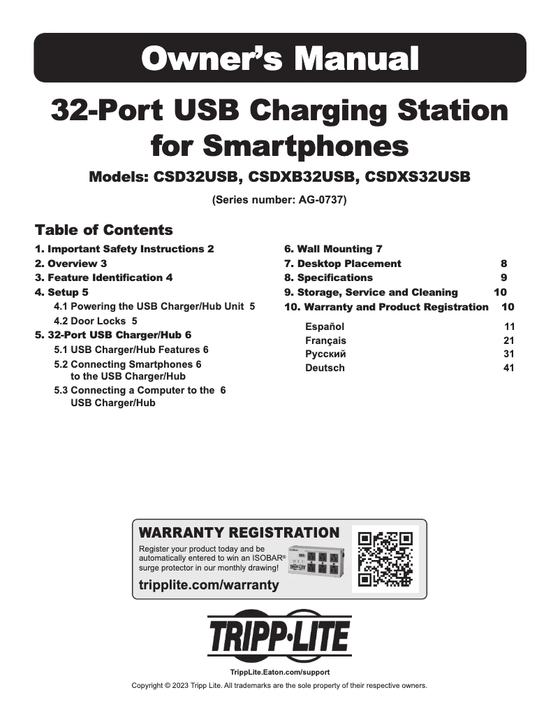 Page 1 of the manual User Manual Tripp Lite CSCXS16USB
