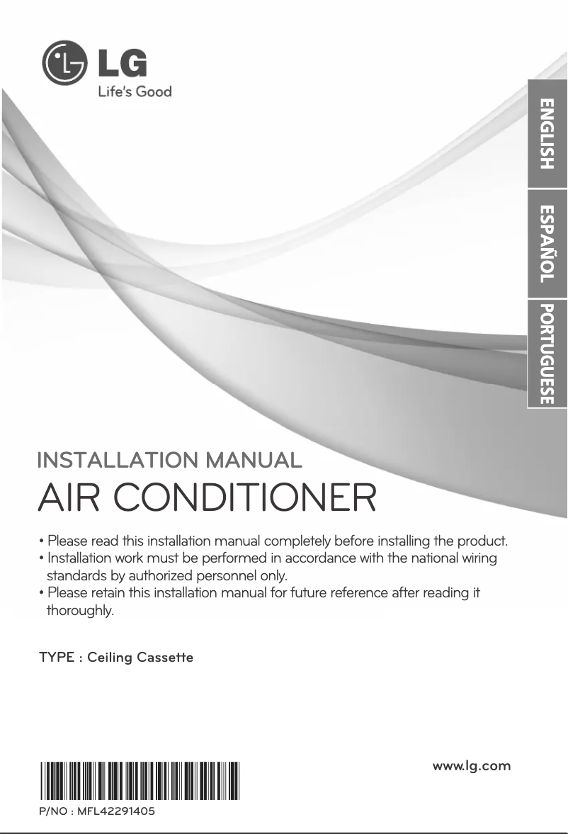 First page image of the manual for LTUC362NLE0