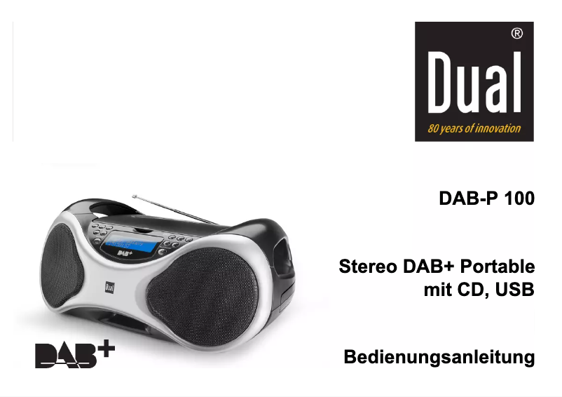 Page 1 of the manual User Manual Dual DAB-P100