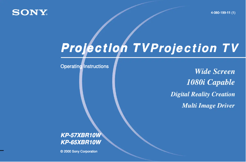 Page 1 of the manual User Manual Sony KP-65XBR10W