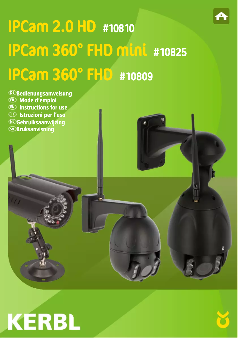 Page 1 of the manual User Manual Kerbl IPCam 360° FHD mini 10825