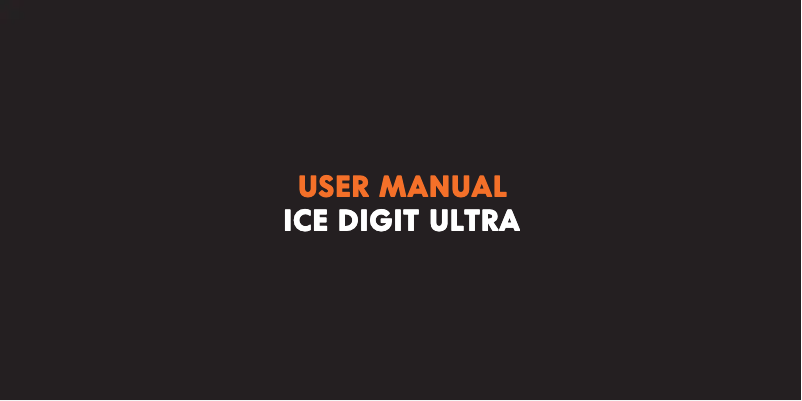 Page 1 of the manual User Manual ICE Watch Digit Ultra