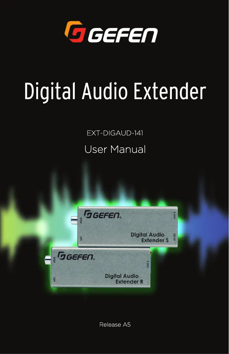 First page image of the manual for EXT-DIGAUD-141